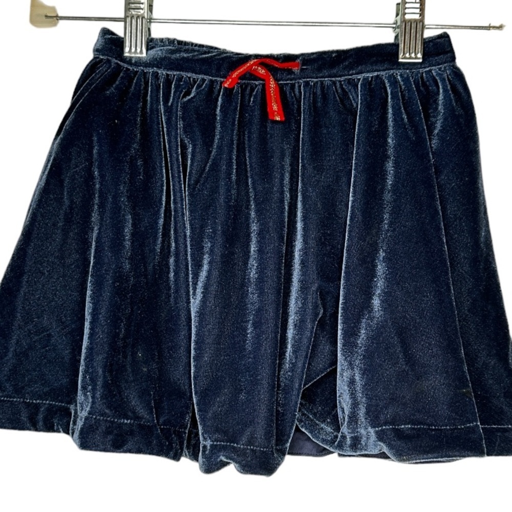 Mini Boden Blue‎ Velvet Skirt